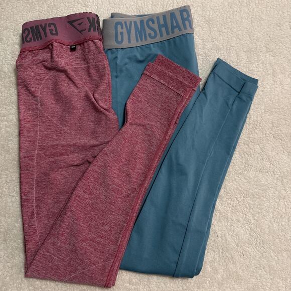 Gymshark flex seamless low rise leggings athletic gym wear size XS ( 2-Pair ) - Picture 1 of 4